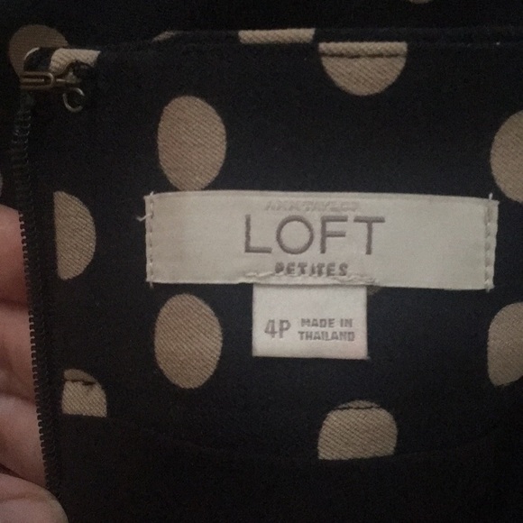 Ann Taylor Loft Black and Tan Polka Dot Skirt - Picture 5 of 8